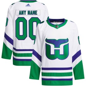 Carolina Hurricanes Trikot Custom Adidas 2023-24 Weiss Authentic - Herren